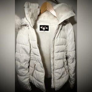 White Quilted juniors size large Jacket